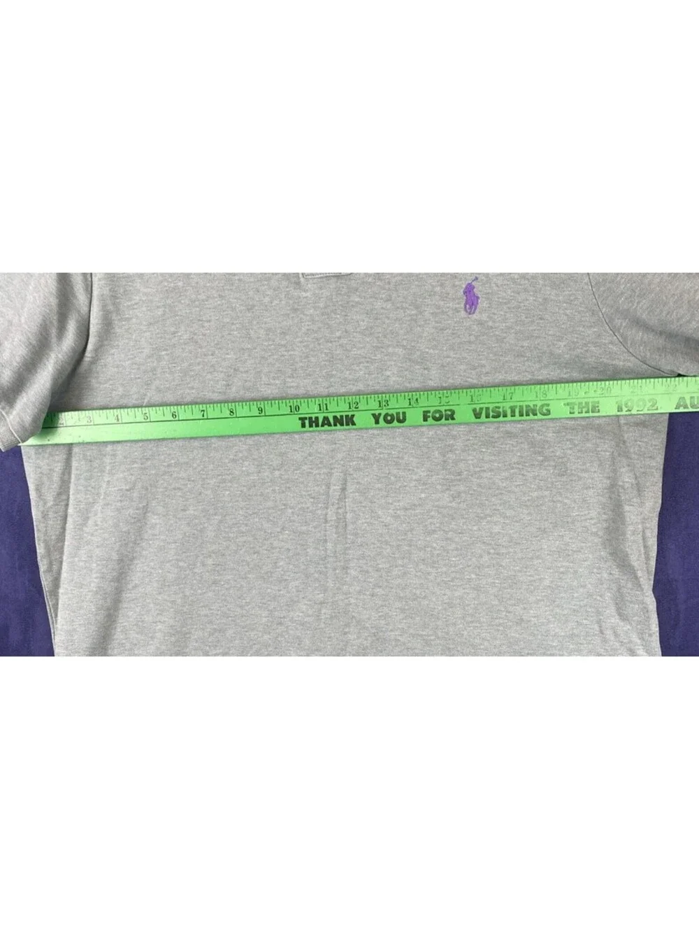 Polo Ralph Lauren Men’s Polo Shirt  Green Moss Cotton XL Purple Pony Embroidered